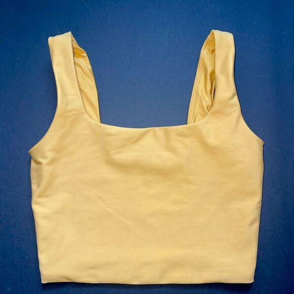 Abercrombie YBP your personal best athletic longline bra mustard yellow - Picture 1 of 7